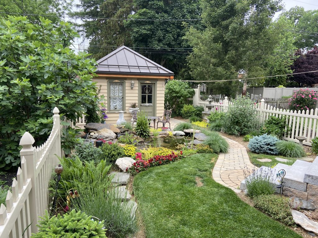 landscaped backyard