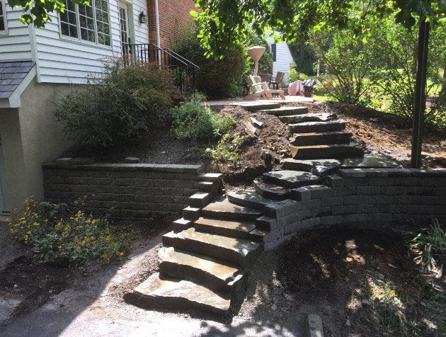 Steps Added Through Wall