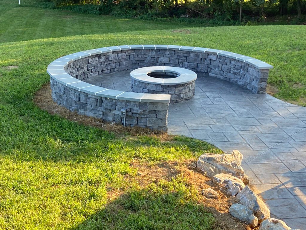 Fire Pit and Wall After