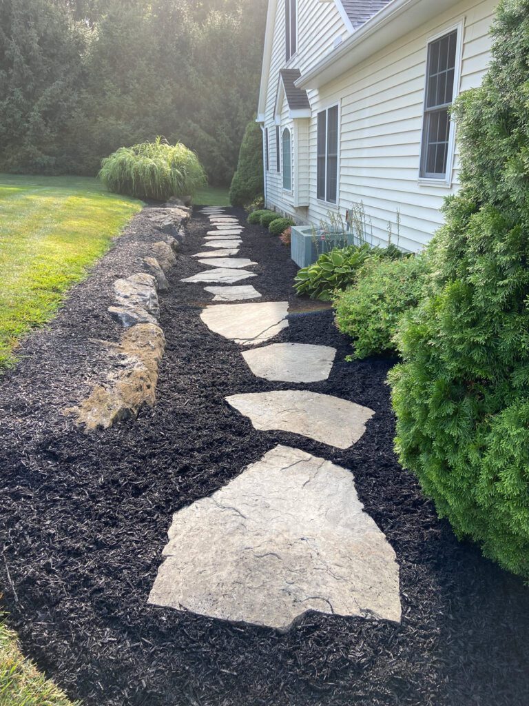 Flagstone and Boulder Path After
