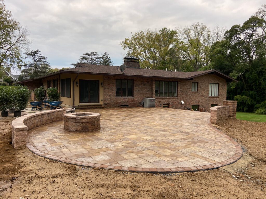 Patio and Wall In Progress