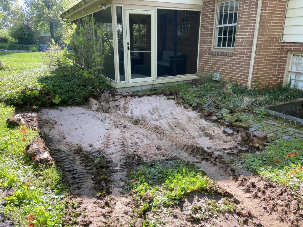 Fire pit and Patio in progress