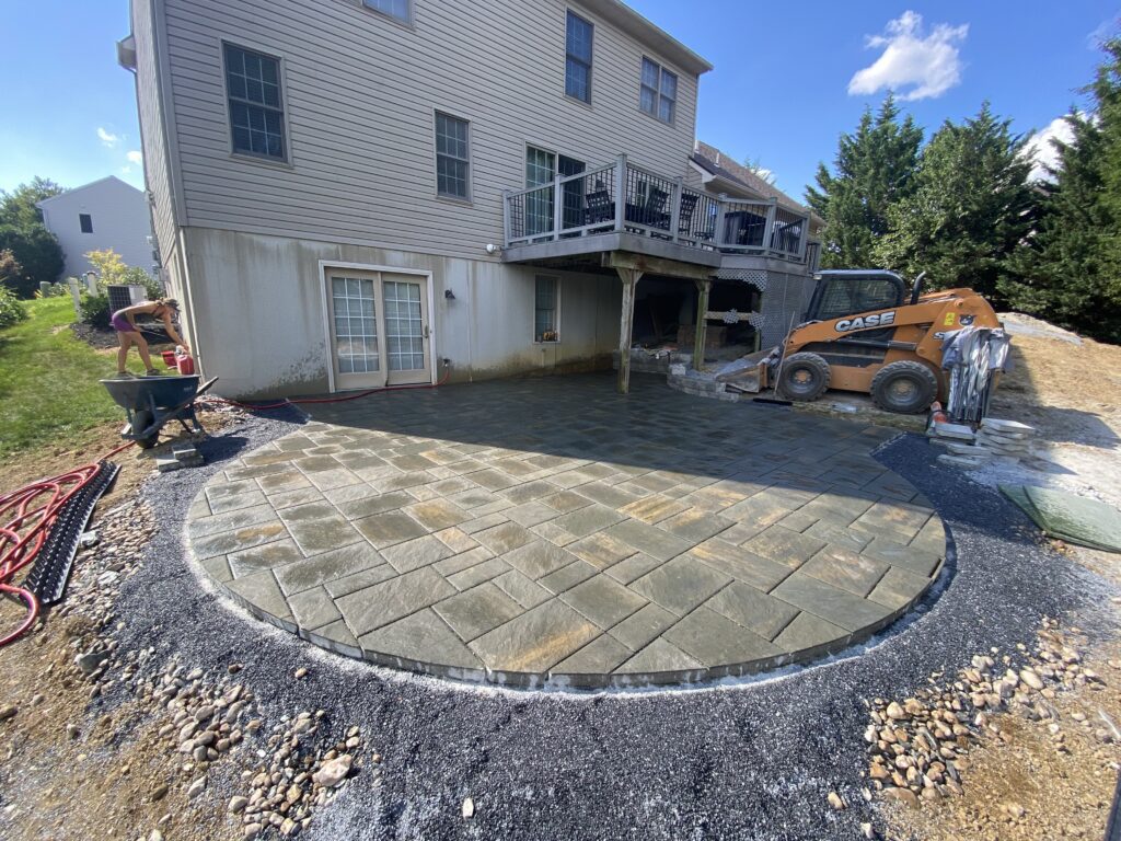 Circular Patio in progress